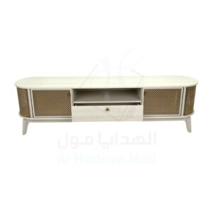 طاولة بلازما ابيض ذهبي
