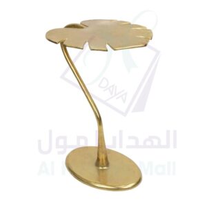 طاولة خدمة معدنية على شكل ورقة شجر - 57x36x40 سم