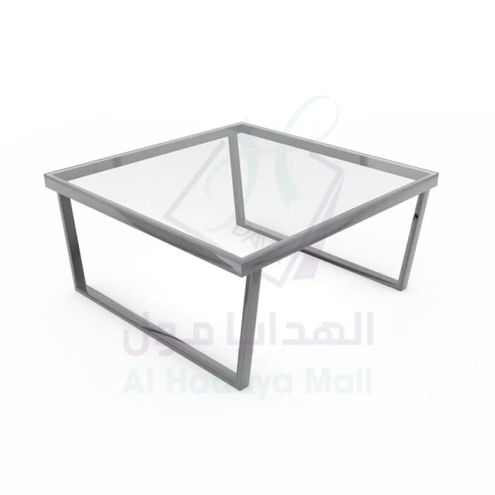طاولة قهوة عصرية من الستانلس ستيل - 100x100x48 سم 4e620a855430aac8e8291e8be4ff2b4a