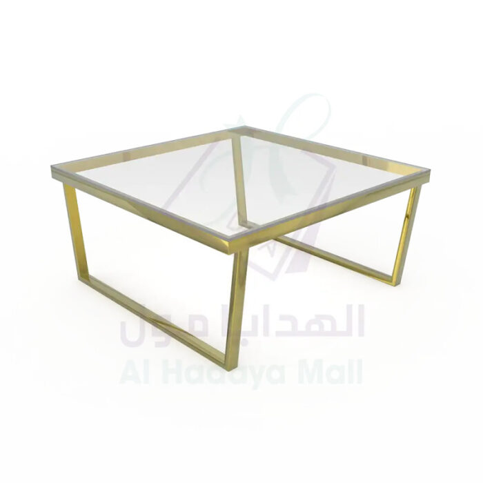 طاولة قهوة عصرية من الستانلس ستيل - 100x100x48 سم 58f7dd324990967376a6f2738c986ced