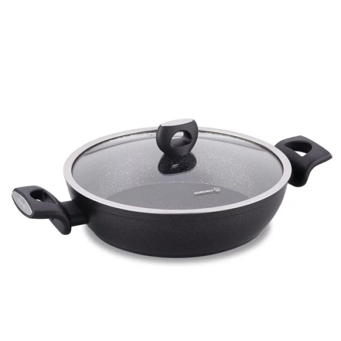 مقلاة كوركماز بغطاء زجاج - 26 سم - أسود 718c6a1b37c110da79e1cfe82935b2a6