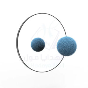 مرآة دائرية أنيقة - 80x80 سم - أسود