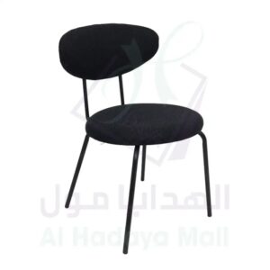 كرسي مفرد انيق بقاعدة دائرية - أسود - 77x48x48 سم