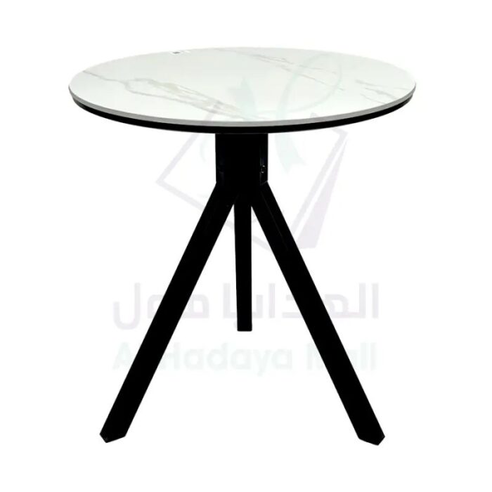طاولة قهوة دائرية - رخام  - أبيض - 77x70x70 سم beae03e3899dbf9da92919de6ee53295