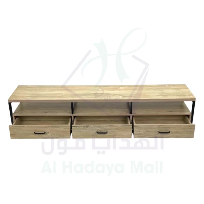 طاولة تلفاز عملية مع أدراج واسعة - بيج - 180x40x40 سم 6fe99722c7a429b07fe84ee7a6a52757