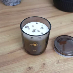 شمعة معطرة أنيقة برائحة الكمثرى - اسود - 200 غ
