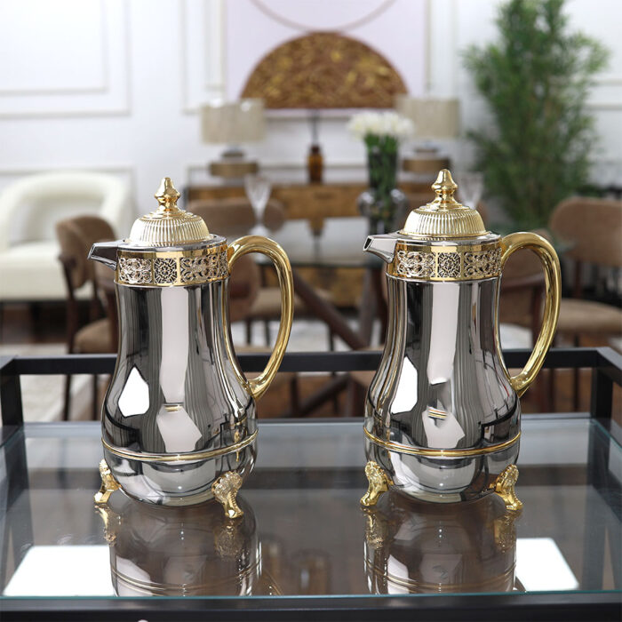 طقم ترامس أنيق وعصري بلمسات ذهبية ــ نيكل ذهبي ــ 2 قطع 4365765