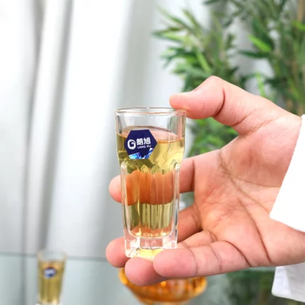 Luxury Glass Cup Set with Base - 6 Pieces - Clear