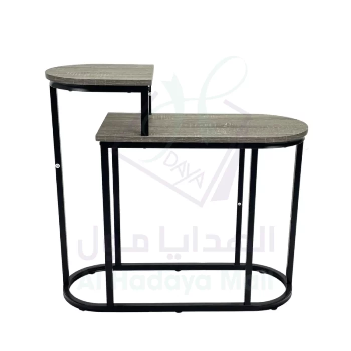 طاولة خدمة مدرج أنيقة وعصرية - رمادي - 70x30x70 سم 68995d585b98db744dee51bdab5674ef