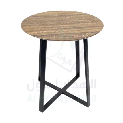 طاولة خدمة جانبية فردية فاخرة - بني - 60x60x70 سم