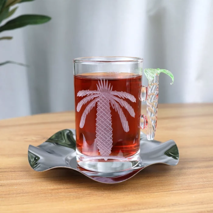 طقم بيالات وفناجيل فاخر بتصميم مميز - 18 قطعة - أخضر c077df5515afbac650117ff063a6aa63