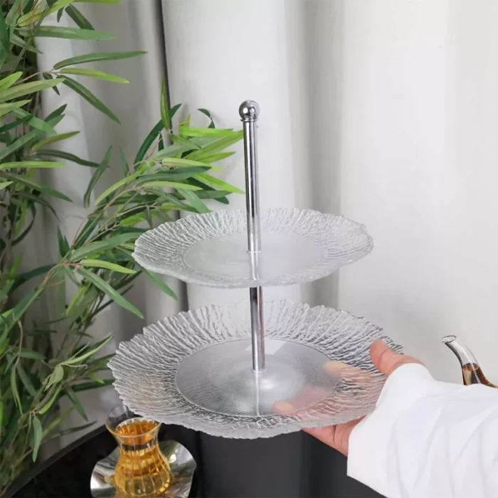 شيال حلاء كلاسيكي فاخر - زجاج - دورين - 27 سم - فضي 1c1d089a32a0270a46f79fa9cca552b4
