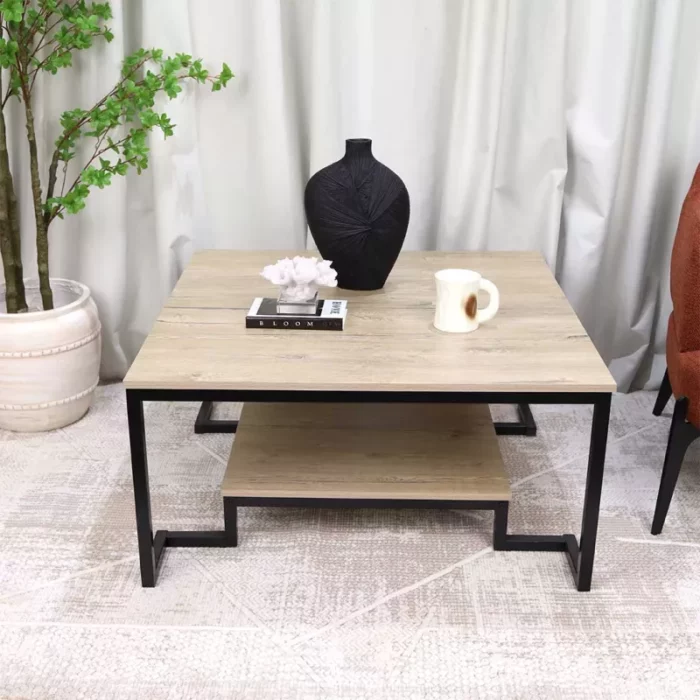 طاولة فردي خشب أنيقة - دورين - بيج - 90x90x45 سم 7b2d23816ed2ec26a547b80f1576fcfb