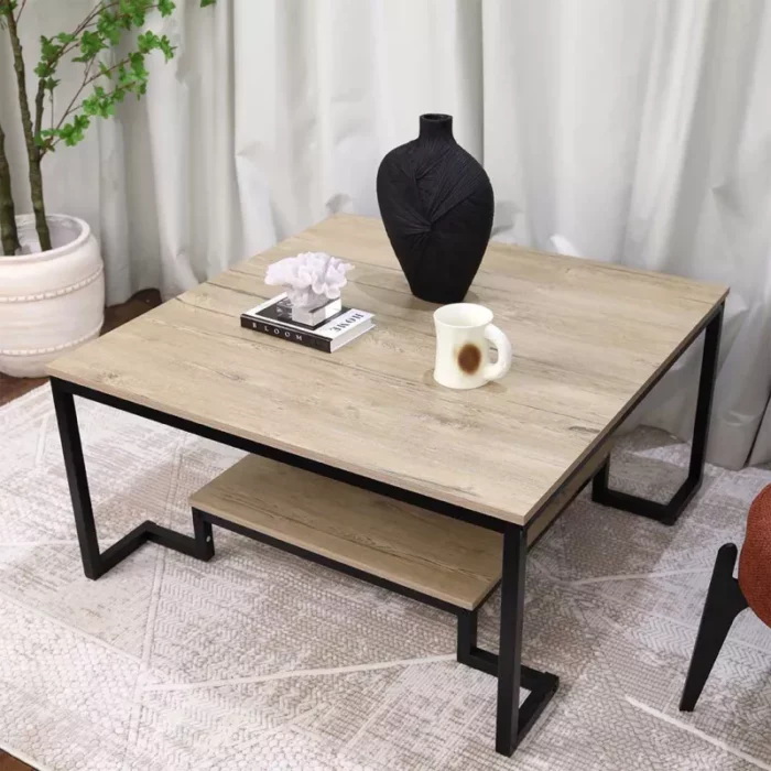 طاولة فردي خشب أنيقة - دورين - بيج - 90x90x45 سم 9e45e9027c8631c78e6a66b0846f9f27