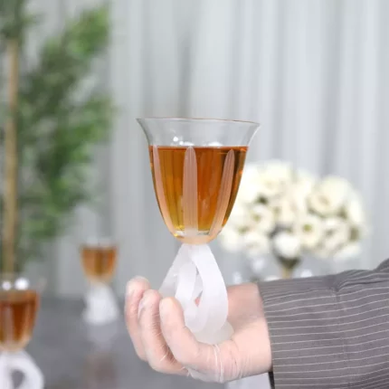 طقم كاسات عصير تركي فاخر حفر يدوي - 6 قطع - 9x16 سم - شفاف